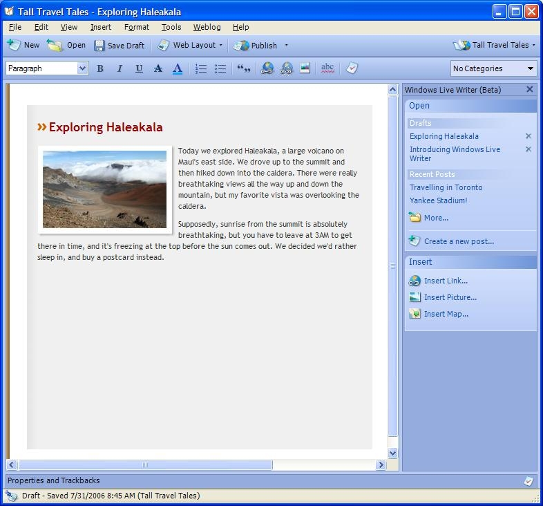 Windows Live Writer – WYSIWYG blog authoring Windows Live Writer – WYSIWYG blog authoring